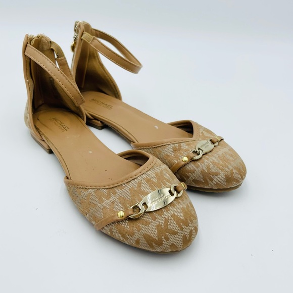 Michael Kors Maryam 2 Brown Textile Closed Toe Sandal flats Kid's Shoes